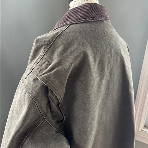 Sorel Duck barn Chore Jacket olive green canvas Pockets EUC size XL - Picture 8 of 13